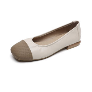 Work Shoes Square Toe Flat Shoes, Spring and Autumn New Style Shallow Mouth Soft Sole Large Size