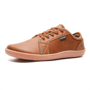 Hot Selling Men's Wide Casual Shoes, Plus Size Soft Leather Lace-up Daily Walking Shoes