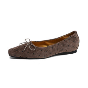 Retro Women's Polka Dot Flats, Elegant Shallow Mouth Soft Sole Shoes, Versatile Daily & Office Work Shoes